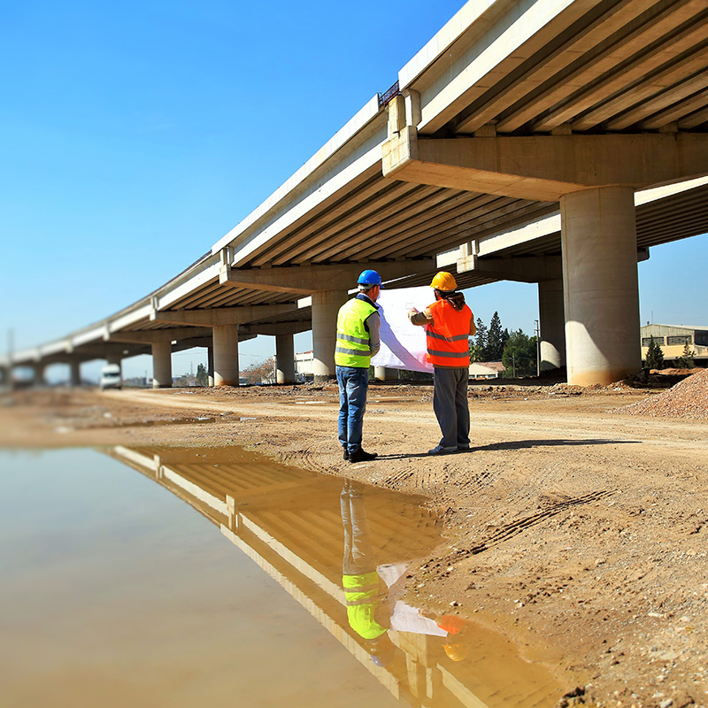 Two construction workers or engineers