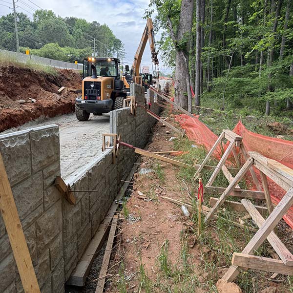 Road construction is underway